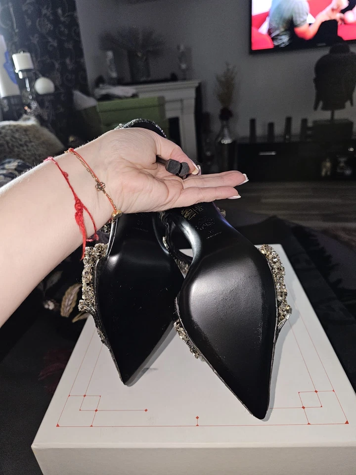 Alexander McQueen Women Runway D'orsay Pump Heel Shoe 37 Embroidery Limited Edit - Image 2 of 4