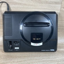 Sega Mega Drive 16-bit Model 1601-05 Black Console ONLY.