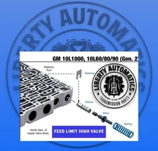 10L1000/10L80/10L90/10L60 GM SONNAX FEED LIMIT HIGH VALVE KIT DROP IN  VALVE