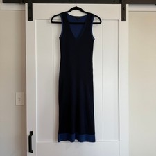 RAG & BONE Ribbed Midi Cora Dress in Navy and Royal Blue Size XS