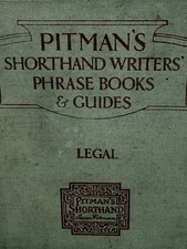 Pitman's Shorthand Writers Phrase Books & Guides Legal Phrase Book New Era Edn.