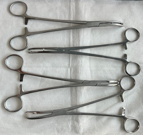 WECK Surgical Heaney Ballentine Hysterectomy Forceps 8-1/4" Set Of 4