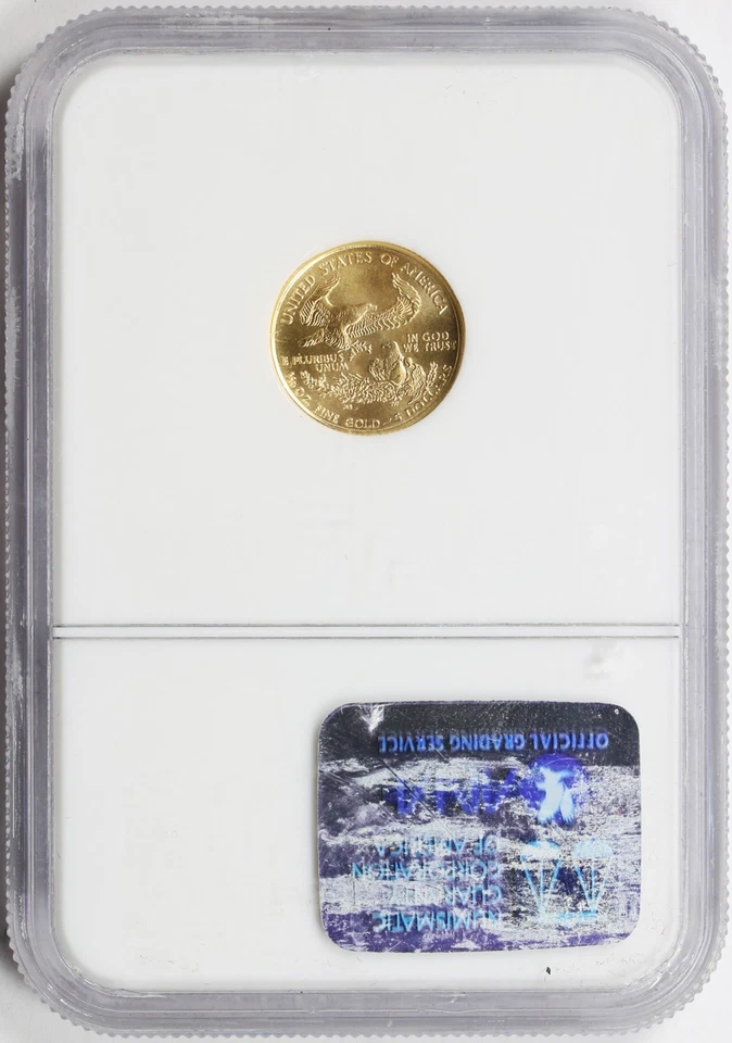 2002 $5 Gold 1/10 oz American Eagle NGC MS69 - Image 2 of 4