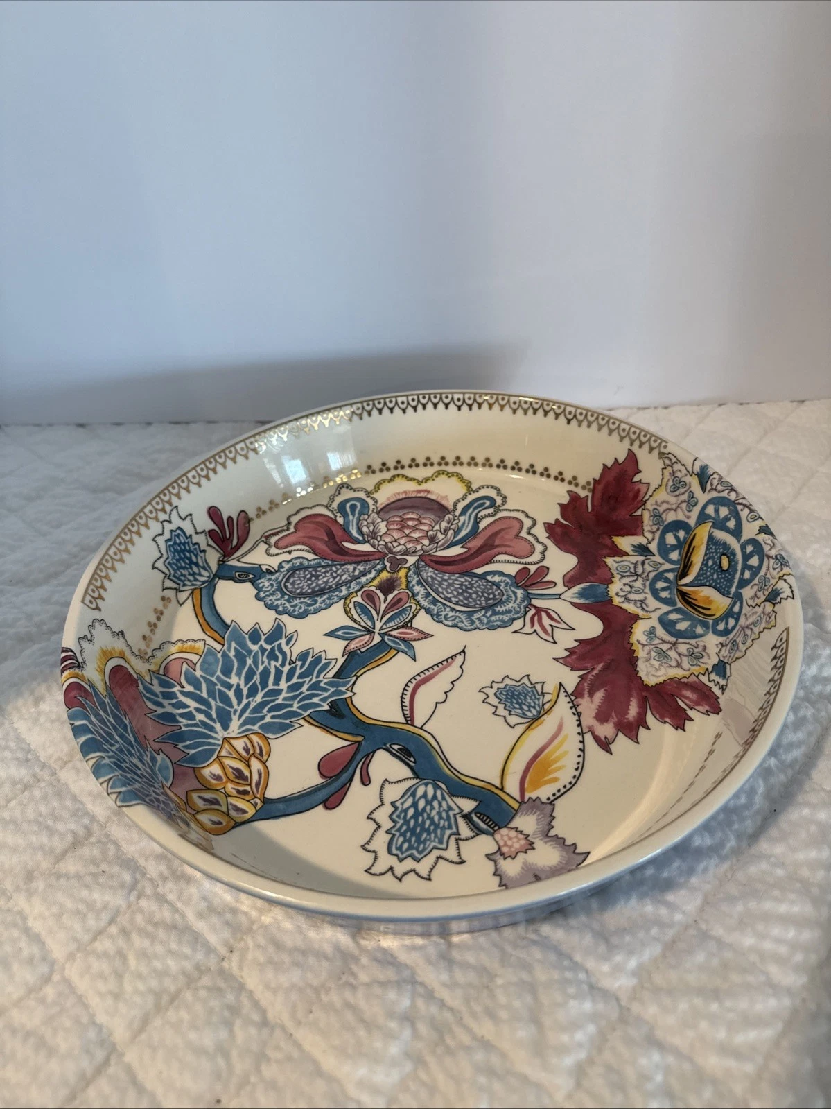 Anthropologie Blue And Gold Floral Pie Dish
Opens in a new window or tab