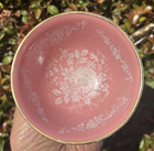england AYNSLEY SETS OF 2 CUPS & 2 SAUCERS gold trim PINK WITH ROSES bone china — photo 6