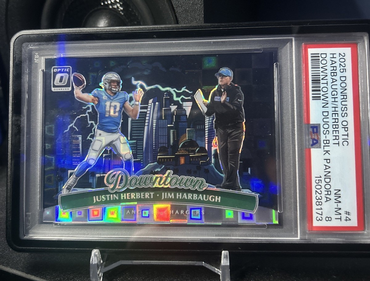 2025 Donruss Optic Justin Herbert Jim Harbaugh Downtown Duos Black
