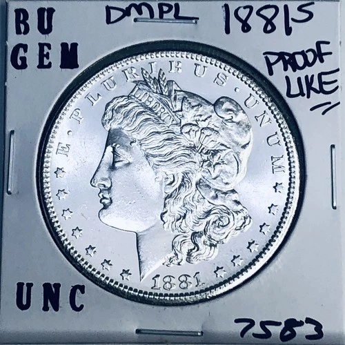 1881 S BU GEM MORGAN SILVER DOLLAR UNC MS+++ U.S. MINT RARE COIN 7583