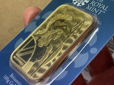 The ROYAL Mint Britannia 100g security sealed 999.9 Gold Bar, brand new 2026.