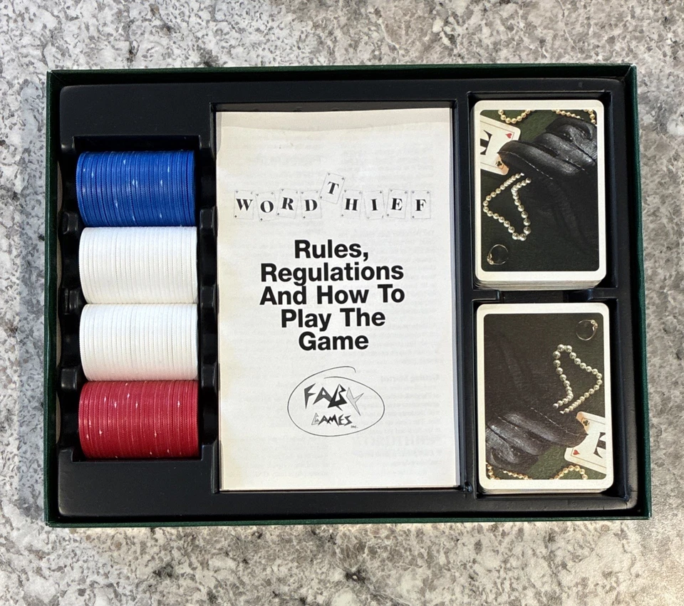 Wordthief Board Game by Faby Games 1994 Educational Card Game 100% Complete - Image 2 of 4