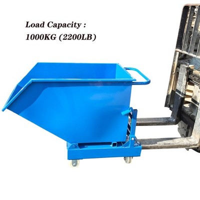 Self-dumping Steel Hopper Forklift Dumpster Waste Tipping Bin Material Truck
