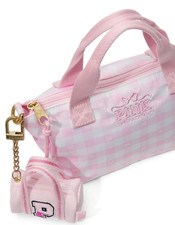 NWT Victoria Secret PinkLoveShack Mini Duffel Keychain Pink Charm Ring Bag Fancy