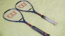 NOS Lot of 2 Wilson Ti. Power Titanium Black/Blue Squash Rackets