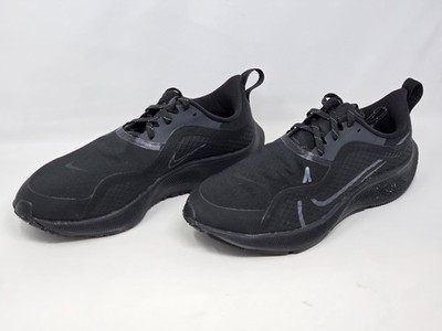 Nike Air Zoom Pegasus 37 Shield Mens Size 8.5 Black Running Shoes CQ7935-001 NBY