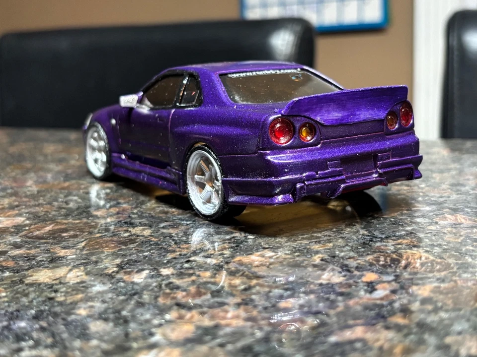 KYOSHO Mini-Z Body Nissan Skyline GT-R R34 Painted Garage Hiro Midnight Purple - Image 3 of 4