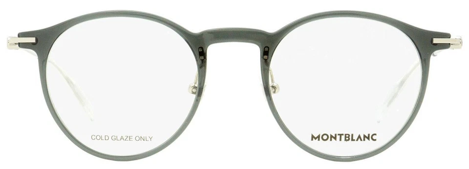 Gafas Mont Blanc MB0099O 001 plateadas redondas para hombre 48 mm Foto 2 de 3