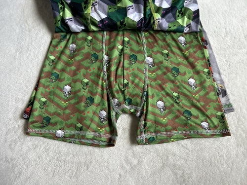 Minecraft Boys Allover Print Athletic Boxer Briefs Underwear 4-Pack Sz L (10-12) - Picture 11 of 18