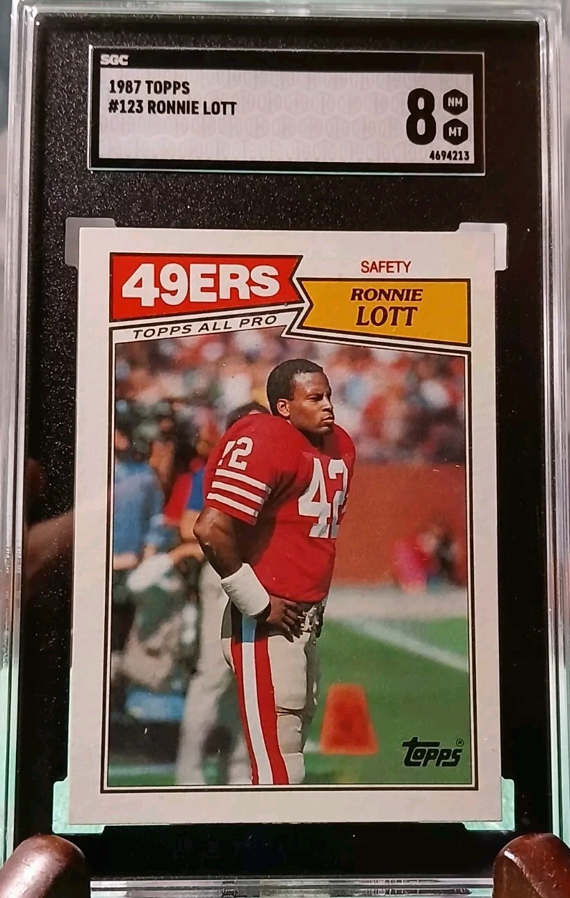 1987 Topps #123 Ronnie Lott HOF PSA 8 NM-MT San Francisco 49ers 🏈