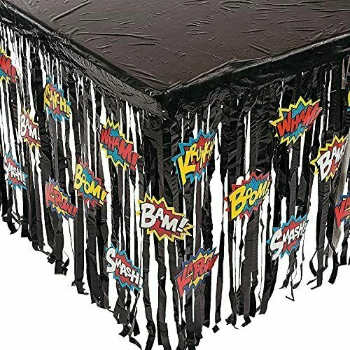 Checked Birthday Party Table Skirts