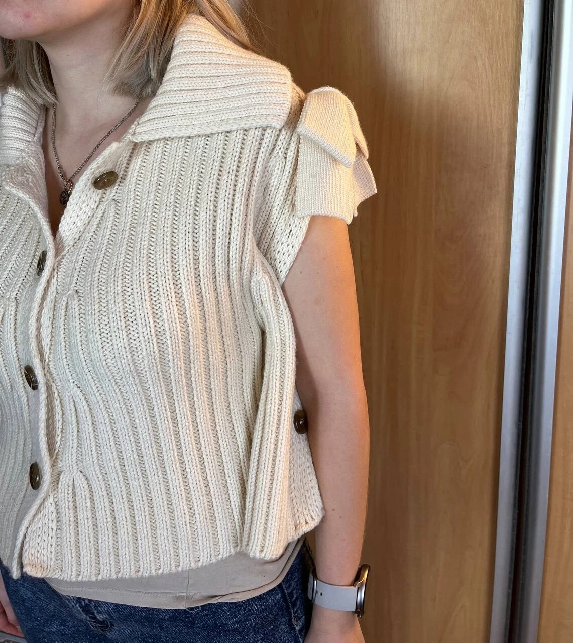 Maglione poncho donna rosso Valentino in maglia beige taglia 44 top