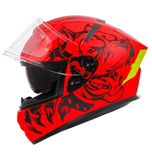 Ignyte IGN-4 PITBULL Full Face Dual Visor DOT Certified Motorcycle Helmet - Foto 20 di 47