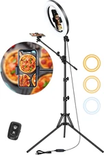 Selfie Ring Light with Stand and Phone Holder with Tripod Stand & Cell Phone Hol