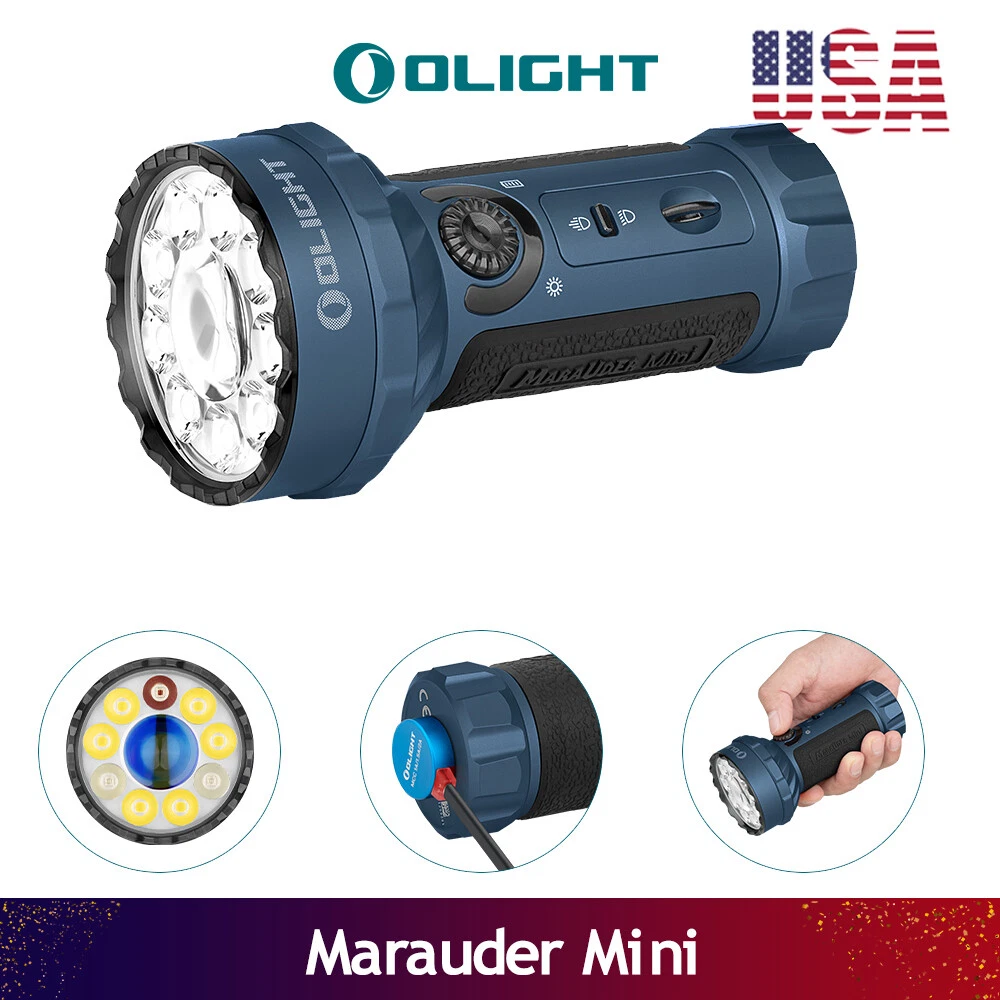 Olight Marauder mini LED Powerful Flashlight Safety Dual-beam