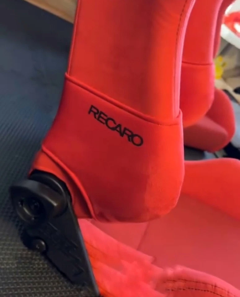 RECARO seat side cover, side backrest, red, black logo SR-2/3/4/5, left-right, 1 - Image 2 of 4