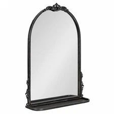 Kate and Laurel Myrcelle Traditional Arched Mirror with Shelf; 21 x 28; Antiq...
