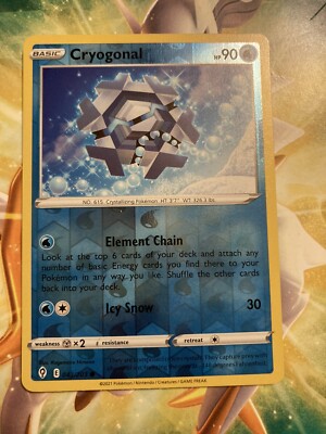 Pokémon TCG Cryogonal Evolving Skies 043/203 Reverse Holo Common-NM