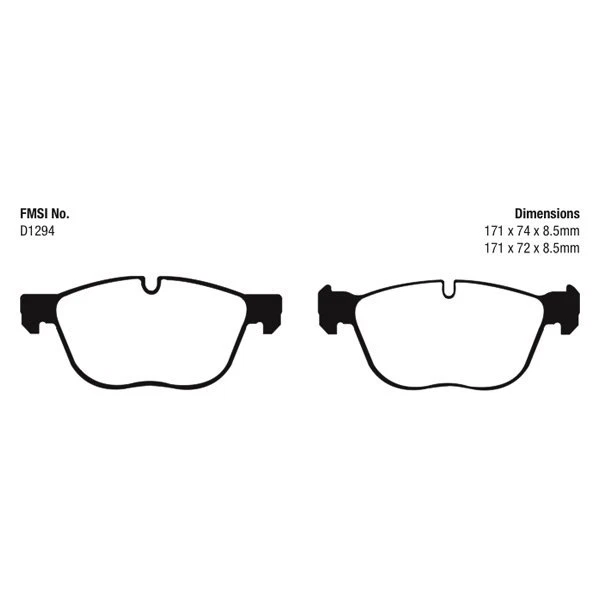 EBC DP41938R Yellowstuff Front Brake Pads for 2007-2018 BMW X5 - Image 3 of 4