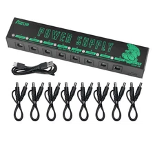 AZOR Mini Power Supply 9V Guitar Pedal Power Adater 8 Ways USB 5V Guitar Parts