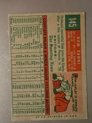 1959 Topps Baseball Singles - Nos 1-299 - Pick Your Card - Complete Your Set - - Bild 277 von 487