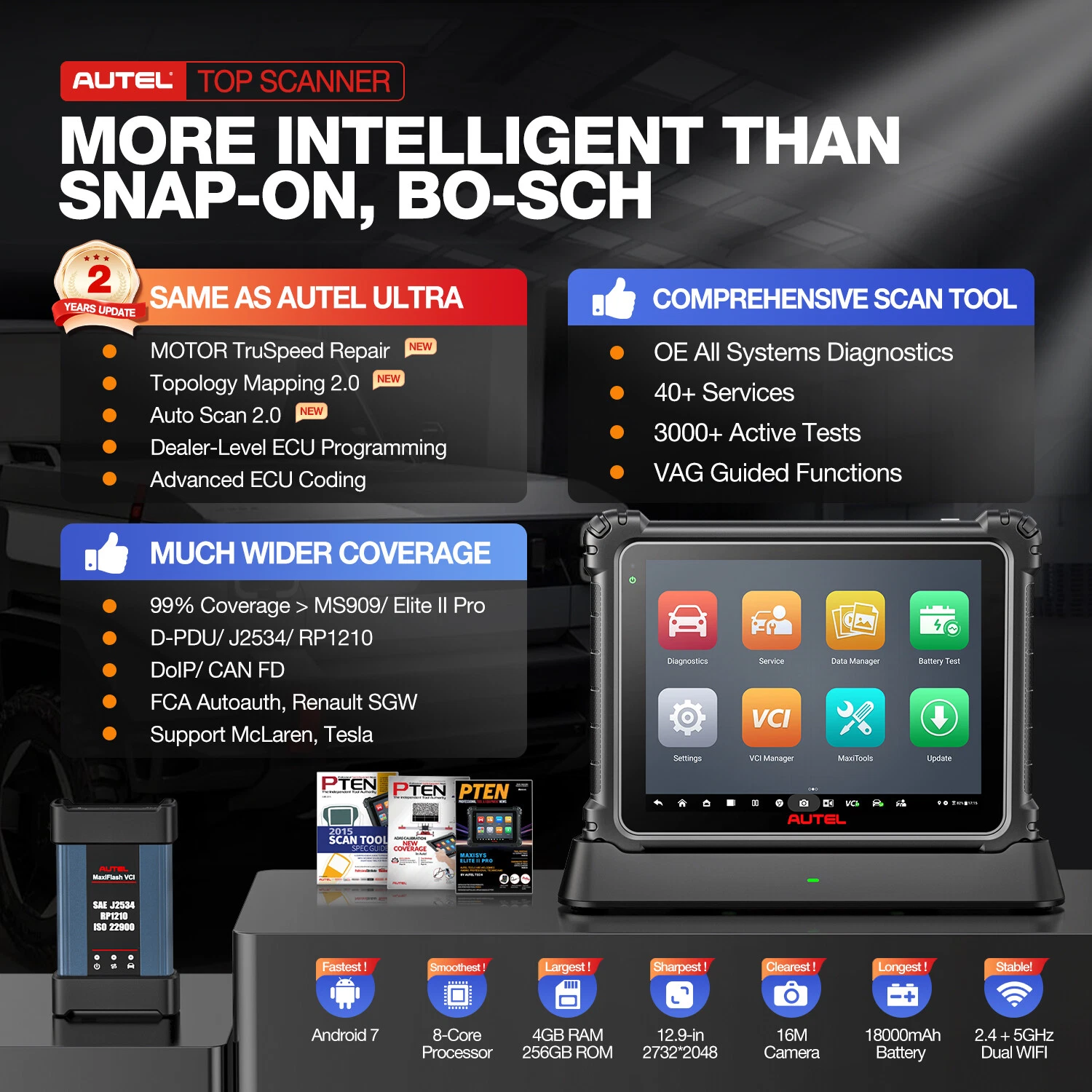 🌏 Autel MaxiSys ULTRA Lite ECU Programmer Topology Scanner Bidirectional Test - product detail image 4