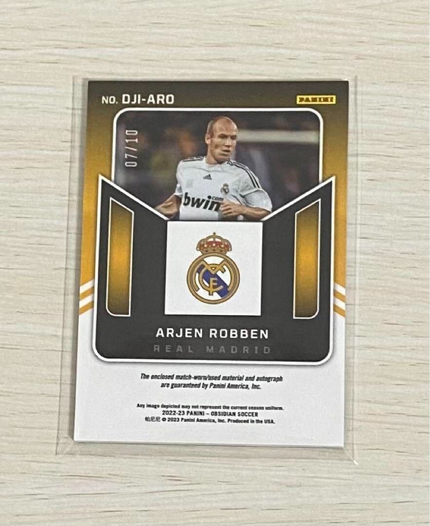 2022-23 Panini Obsidian ARJEN ROBBEN Patch Jersey /10 Auto 