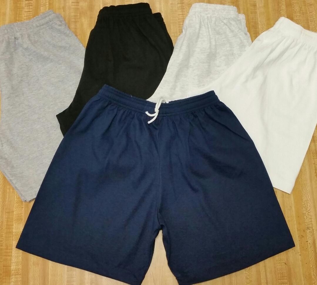 100% Cotton Shorts No Pockets w/ Drawstring. Young adult sizes