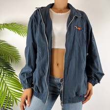 Women's Y2k Navy Granola Girl Casual Indie Casual Windbreaker Jacket / Size: M