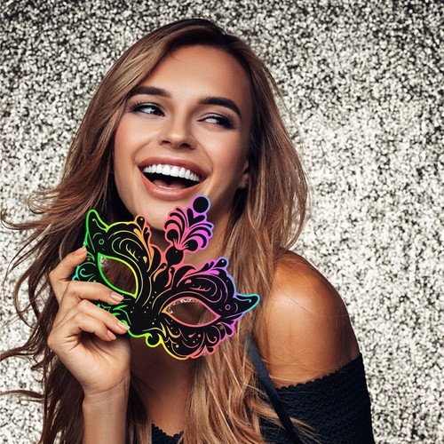 Half Face Carnival Mask Scratch Card DIY Eye Mask Cosplay Mask Party Favors - Picture 7 of 7