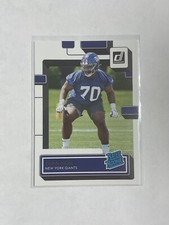 Evan Neal 2022 Donruss Rated Rookie RC #398 New York Giants