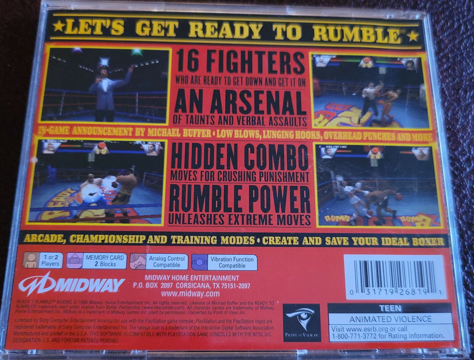 Ready 2 Rumble Boxing Sony PlayStation 1 PS1 PSOne Black Label Complete! |  eBay