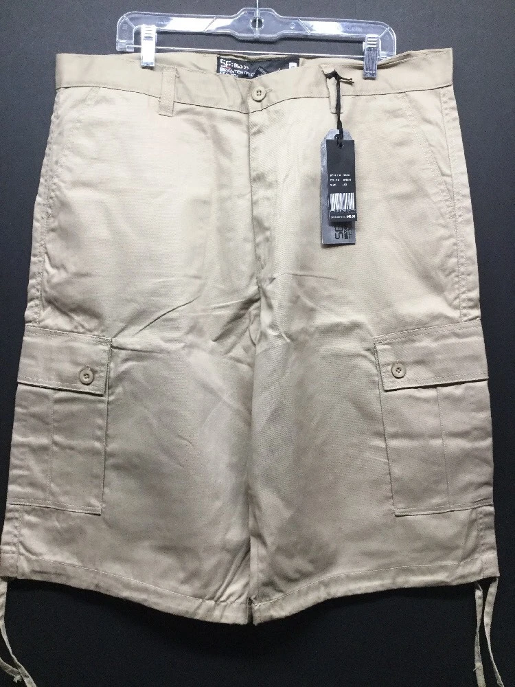 NWT NEW NATION SE NATION BEIGE CARGO MEN SHORT W40