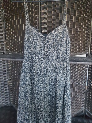 Black and White Converse Spaghetti Strap Summer Dress Size Large