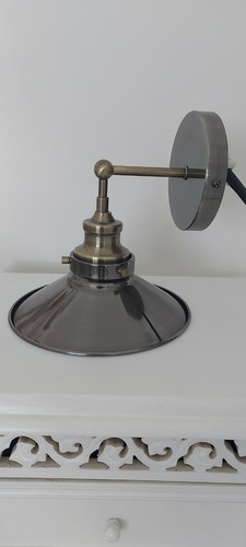 NEW JOHN LEWIS VINTAGE INDUSTRIAL STYLE ANTIQUE NICKEL CROFT TOBIAS WALL LIGHT - Picture 11 of 12