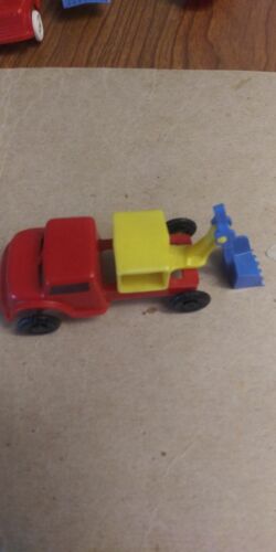 VINTAGE 1950'S WANNATOY PLASTIC TOY TRUCKS LOT OF 5 Construction Rare white rims - Picture 2 of 7