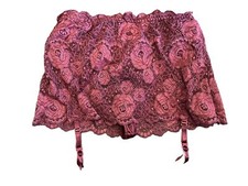 Victorias Secret Lingerie Vtg Lace Thong Garter Maroon Medium