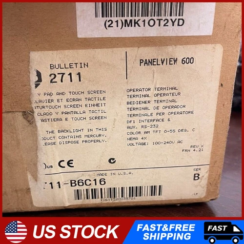 New Sealed ALLEN BRADLEY 2711-B6C16 SER. B F/W 4.10 (AS PICTURED) NSNP