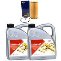 MotoröL Set MotoröL Febi SAE 10W-40 8 Liter + ÖLfilter FüR Mercedes E-Klasse 210