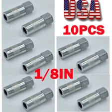 Heavy Duty 1/8 In. Npt Grease Gun Coupler Flat Nozzle (10 Pack) USA