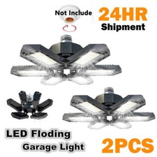 2PACK LED Garage Light Bright Work Shop Ceiling Lights Deformable Folding Bulbs