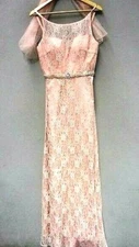 Aspeed Design Women's Dress Size M with Shawl, Pink Lace NWT Quiceañera Dresses