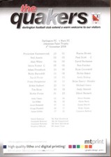 TEAM SHEET - DARLINGTON V BURY 4.11.2008 JPT